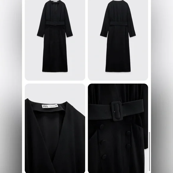 Zara belted dress NWT - Picture 4 of 9